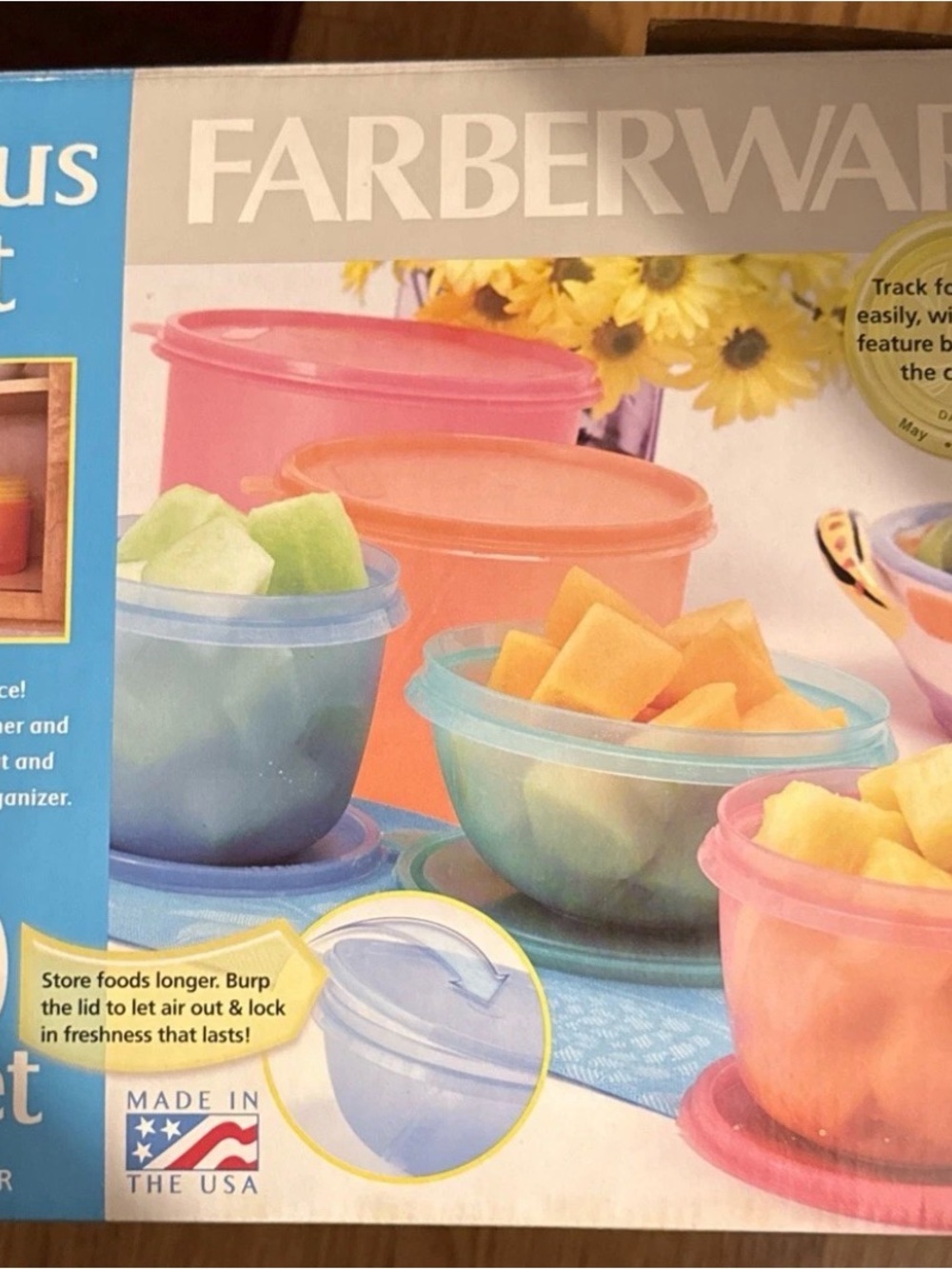 Farberware Pastel Pink, Blue and Peach Food Storage Bowl Set with Lids